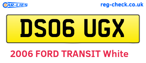 DS06UGX are the vehicle registration plates.