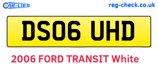 DS06UHD are the vehicle registration plates.