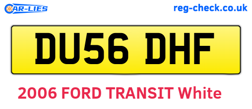 DU56DHF are the vehicle registration plates.