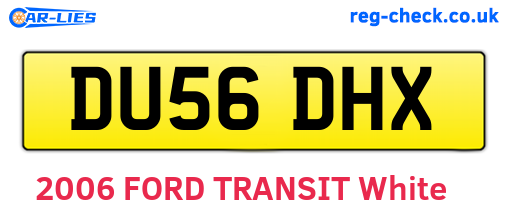 DU56DHX are the vehicle registration plates.