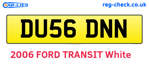 DU56DNN are the vehicle registration plates.