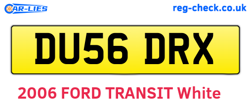 DU56DRX are the vehicle registration plates.