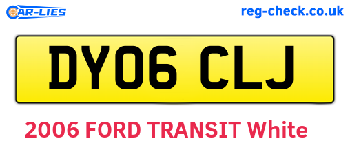 DY06CLJ are the vehicle registration plates.