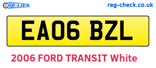 EA06BZL are the vehicle registration plates.