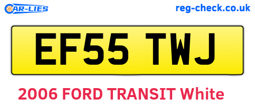 EF55TWJ are the vehicle registration plates.