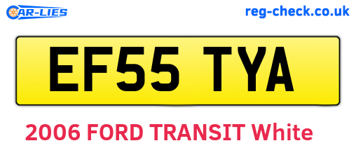 EF55TYA are the vehicle registration plates.