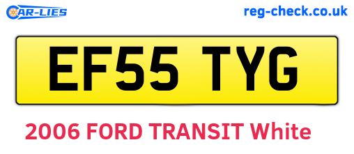 EF55TYG are the vehicle registration plates.