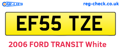 EF55TZE are the vehicle registration plates.