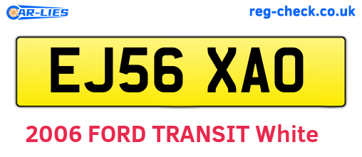 EJ56XAO are the vehicle registration plates.