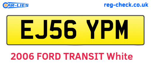 EJ56YPM are the vehicle registration plates.