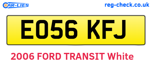 EO56KFJ are the vehicle registration plates.