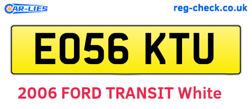 EO56KTU are the vehicle registration plates.