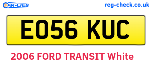 EO56KUC are the vehicle registration plates.