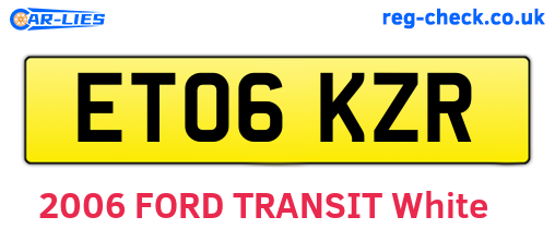 ET06KZR are the vehicle registration plates.
