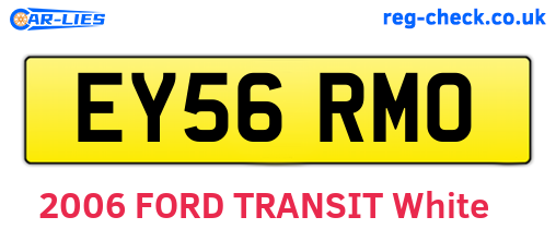 EY56RMO are the vehicle registration plates.