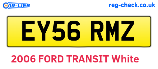 EY56RMZ are the vehicle registration plates.