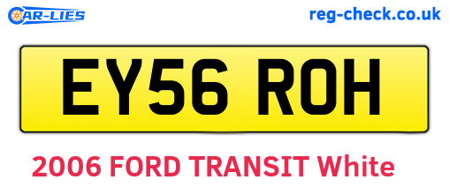 EY56ROH are the vehicle registration plates.