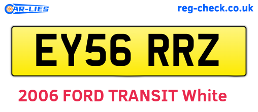 EY56RRZ are the vehicle registration plates.