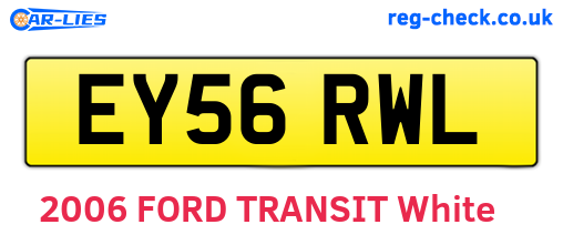 EY56RWL are the vehicle registration plates.