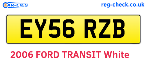 EY56RZB are the vehicle registration plates.