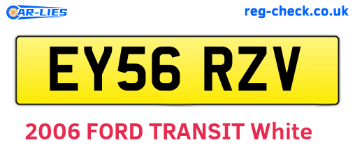 EY56RZV are the vehicle registration plates.