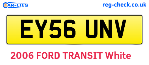 EY56UNV are the vehicle registration plates.