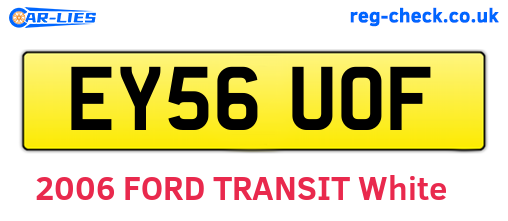 EY56UOF are the vehicle registration plates.