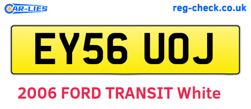 EY56UOJ are the vehicle registration plates.