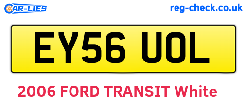 EY56UOL are the vehicle registration plates.