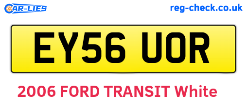 EY56UOR are the vehicle registration plates.