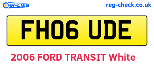 FH06UDE are the vehicle registration plates.