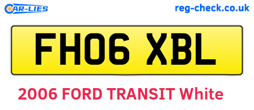 FH06XBL are the vehicle registration plates.