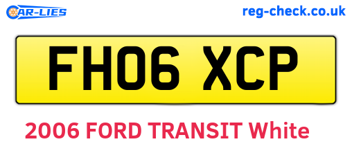 FH06XCP are the vehicle registration plates.