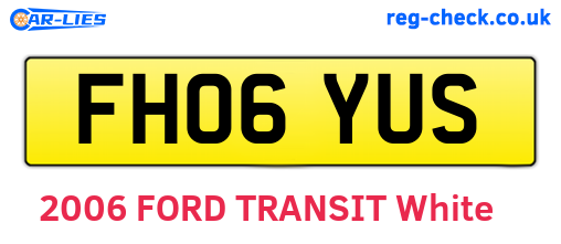 FH06YUS are the vehicle registration plates.