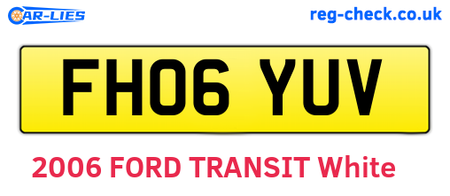 FH06YUV are the vehicle registration plates.