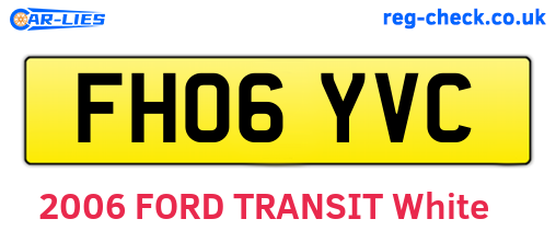 FH06YVC are the vehicle registration plates.