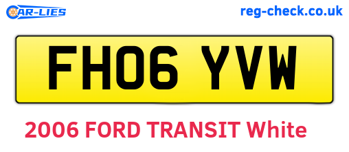 FH06YVW are the vehicle registration plates.