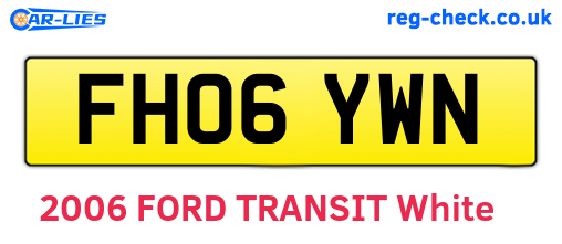 FH06YWN are the vehicle registration plates.