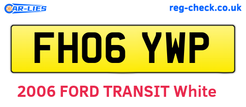 FH06YWP are the vehicle registration plates.
