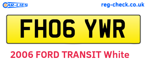 FH06YWR are the vehicle registration plates.