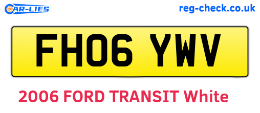 FH06YWV are the vehicle registration plates.