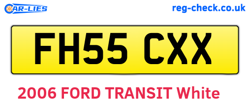 FH55CXX are the vehicle registration plates.
