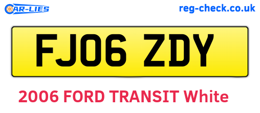 FJ06ZDY are the vehicle registration plates.
