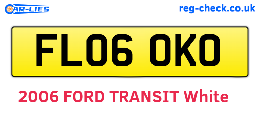 FL06OKO are the vehicle registration plates.