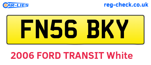 FN56BKY are the vehicle registration plates.
