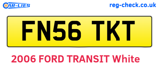 FN56TKT are the vehicle registration plates.