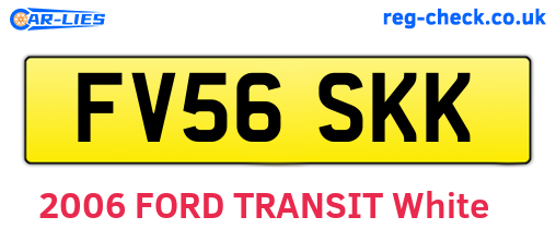 FV56SKK are the vehicle registration plates.