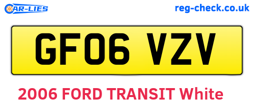 GF06VZV are the vehicle registration plates.