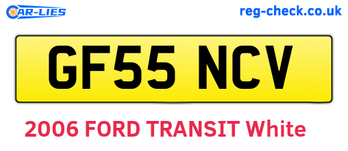 GF55NCV are the vehicle registration plates.