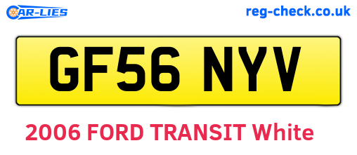GF56NYV are the vehicle registration plates.